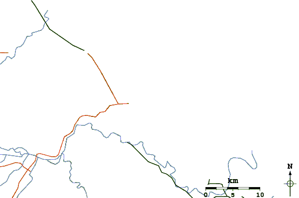 Roads and rivers around Cocles