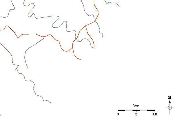 Roads and rivers around Coffee Bay Point