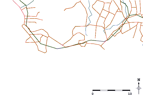 Roads and rivers around Colac Bay