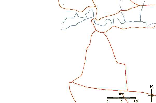 Roads and rivers around Colan