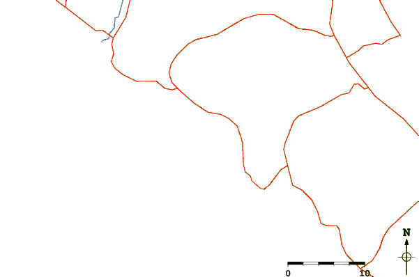 Roads and rivers around Playa Colorado