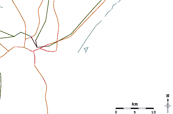 Roads and rivers around Columbia St