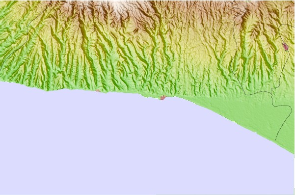 Surf spots located close to Comasagua Point