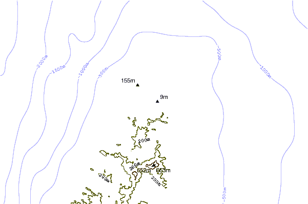 Shoreline around Commaret Point