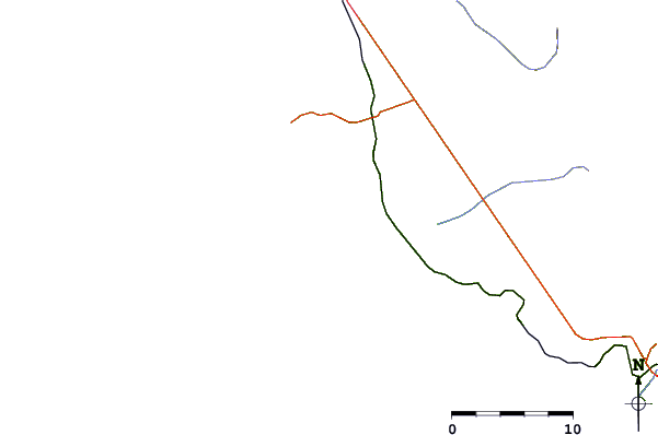 Roads and rivers around Conchitas
