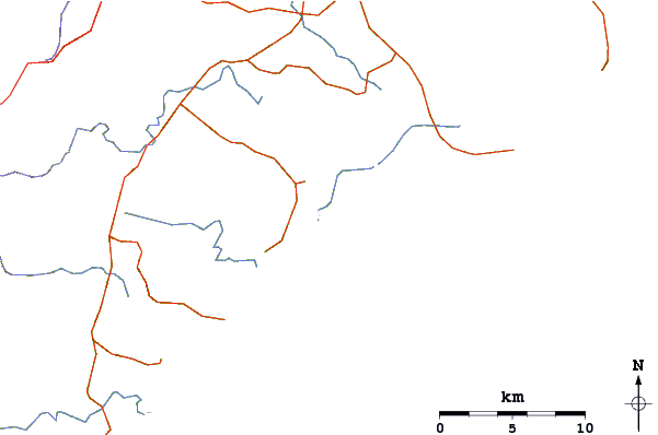 Roads and rivers around Coneeleys Reef