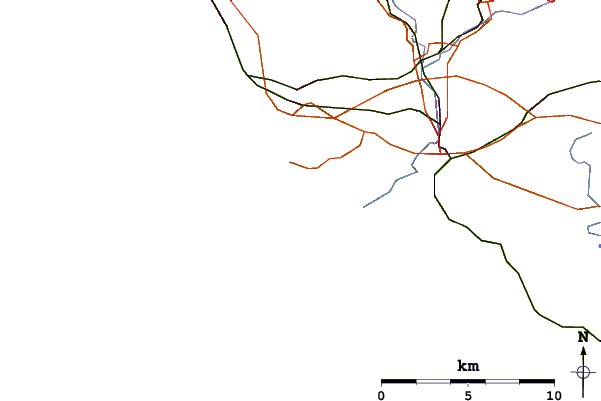 Roads and rivers around Coney Beach