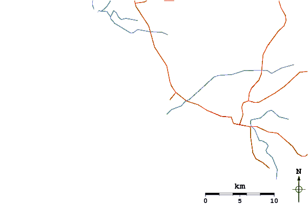 Roads and rivers around Conil de la Frontera