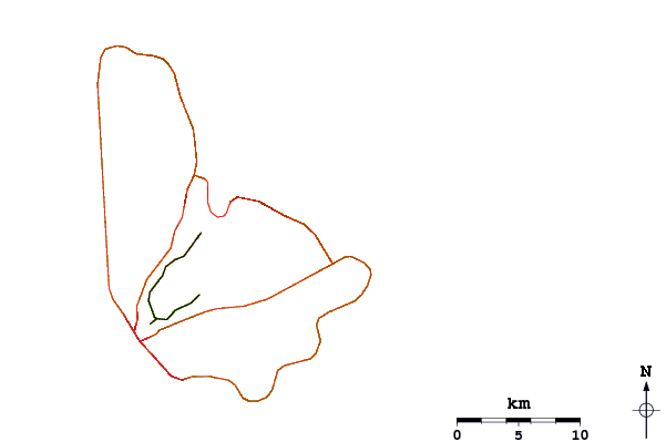 Roads and rivers around Conset Point