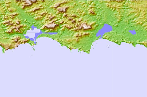 Surf spots located close to Conspicuous Beach