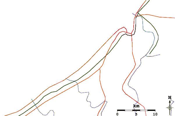 Roads and rivers around Contrebandiers