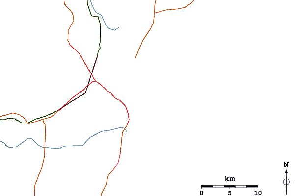 Roads and rivers around Coral Dois