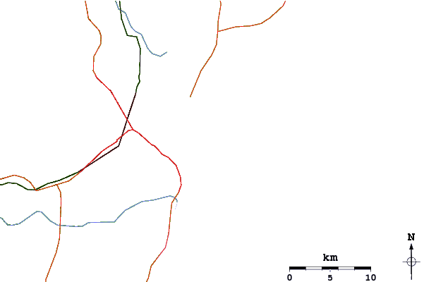 Roads and rivers around Coral Um