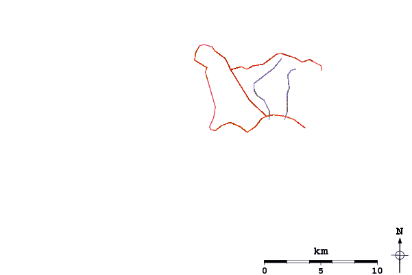 Roads and rivers around Corbiere Reef
