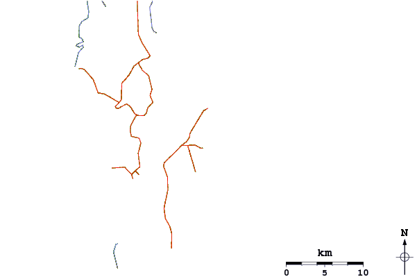 Roads and rivers around Corbyns Cove