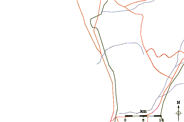 Roads and rivers around Cordeles
