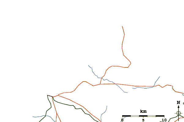 Roads and rivers around Corino