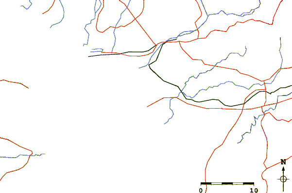 Roads and rivers around Corralillo