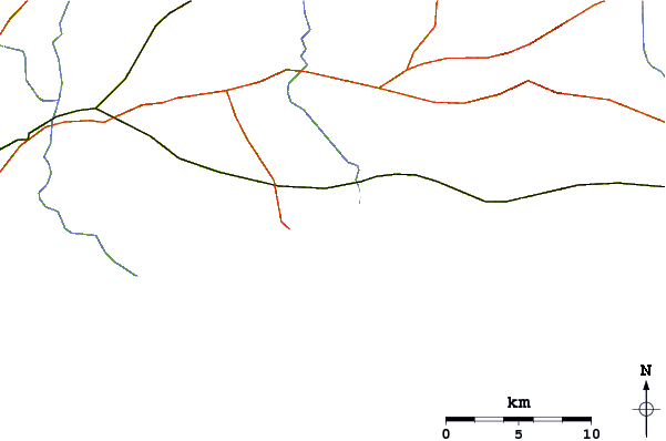 Roads and rivers around Corralito
