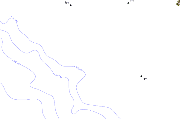 Shoreline around Corvette