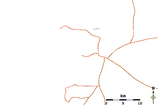 Roads and rivers around Corvisart Bay