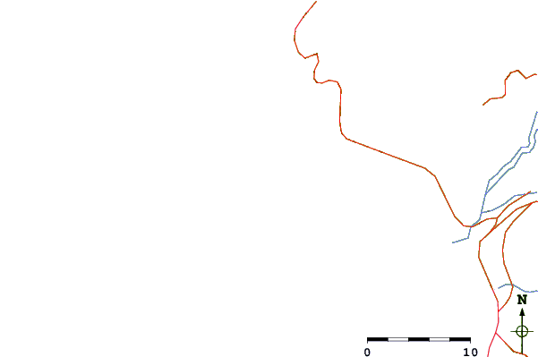 Roads and rivers around Costa Banderas