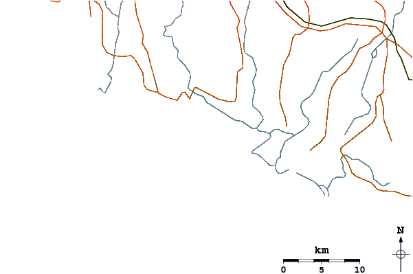 Roads and rivers around Costa del Sol