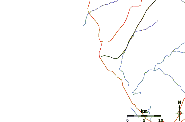 Roads and rivers around Cote Sauvage