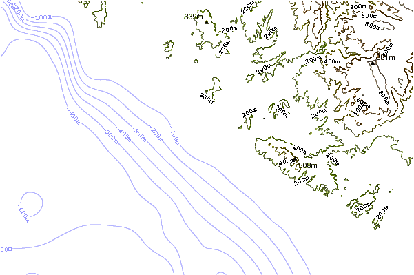Shoreline around Cottons Point