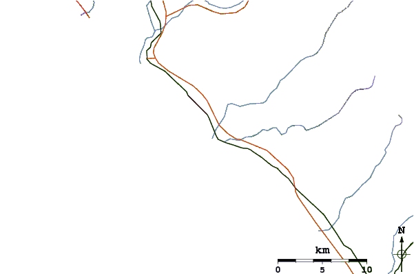 Roads and rivers around Cottons Point