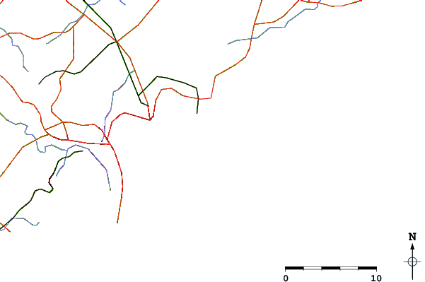 Roads and rivers around Cowrie Hole