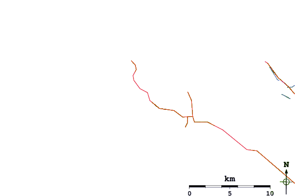 Roads and rivers around Cox Bay
