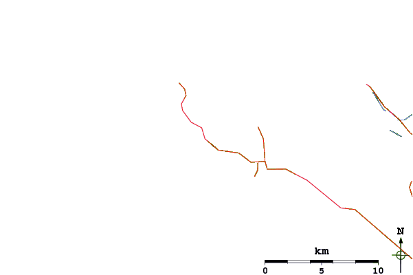 Roads and rivers around Cox Bay