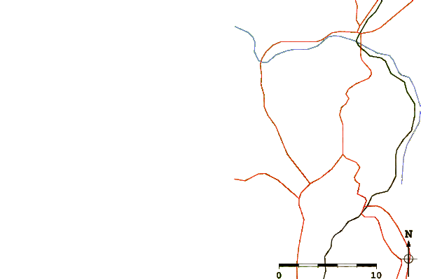 Roads and rivers around Coxos