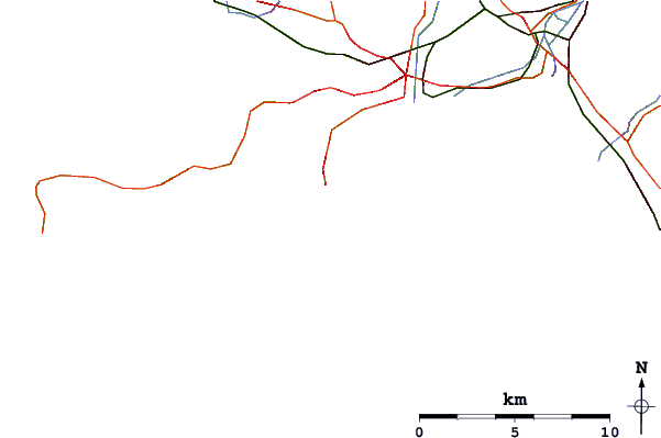 Roads and rivers around Crab Island