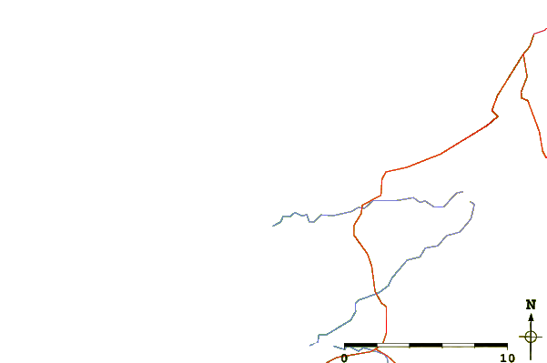 Roads and rivers around Crab Island