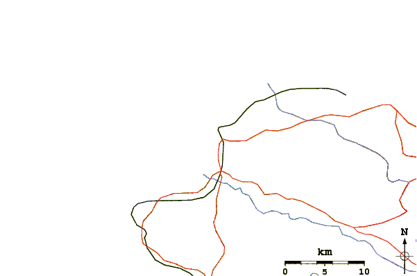 Roads and rivers around Crash Boat
