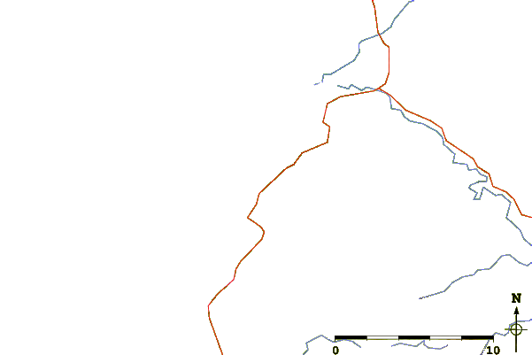 Roads and rivers around Cregg Beach