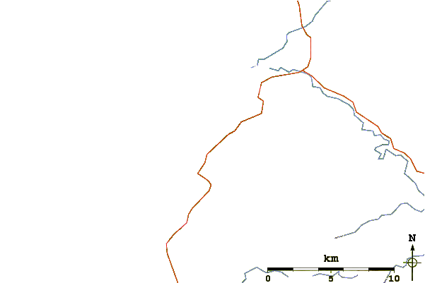 Roads and rivers around Cregg Beach