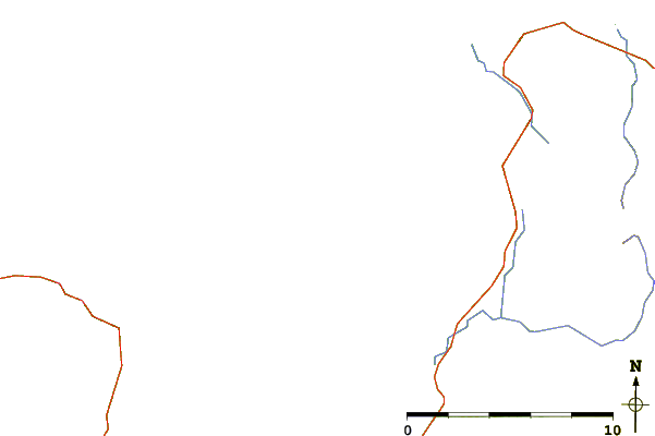 Roads and rivers around Crummie's Bay
