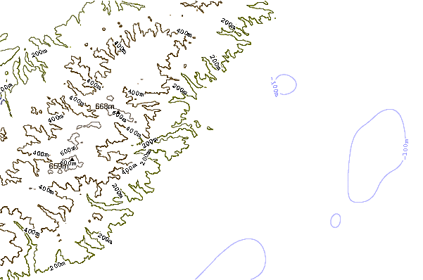 Shoreline around Cumberland River