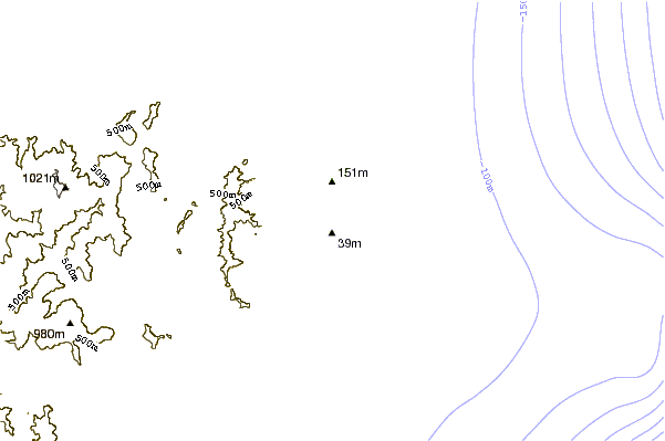 Shoreline around Curren's Point