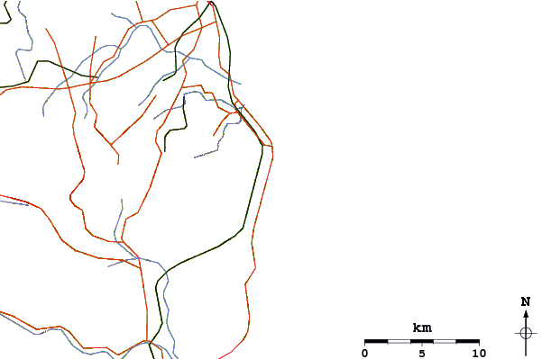 Roads and rivers around Curren's Point