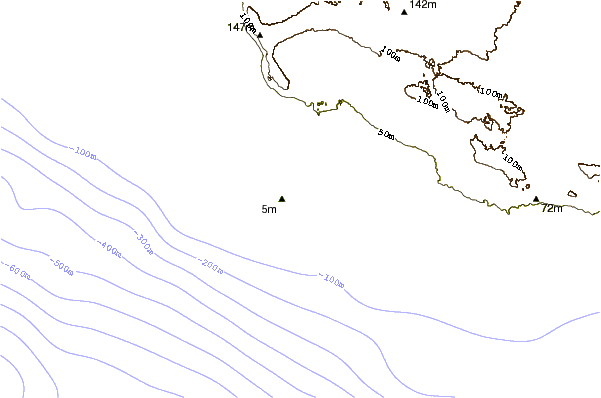 Shoreline around Curvone