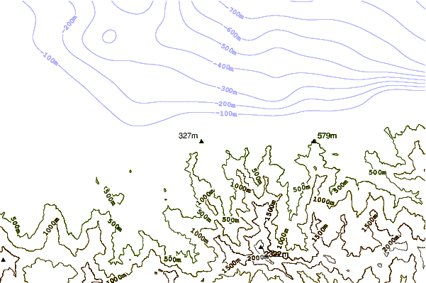Shoreline around Cuyagua