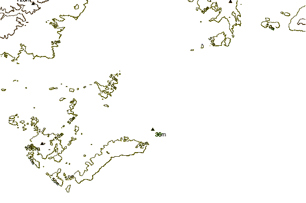 Shoreline around D'Estrees Bay