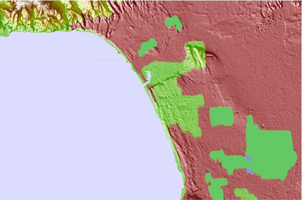 Surf spots located close to D and W