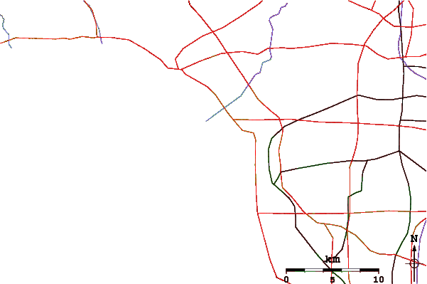 Roads and rivers around D and W