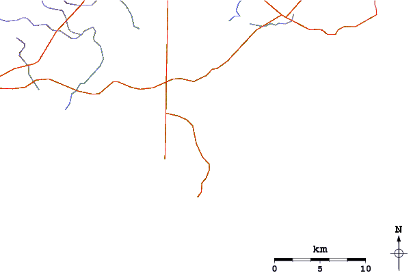 Roads and rivers around D'Estrees Bay