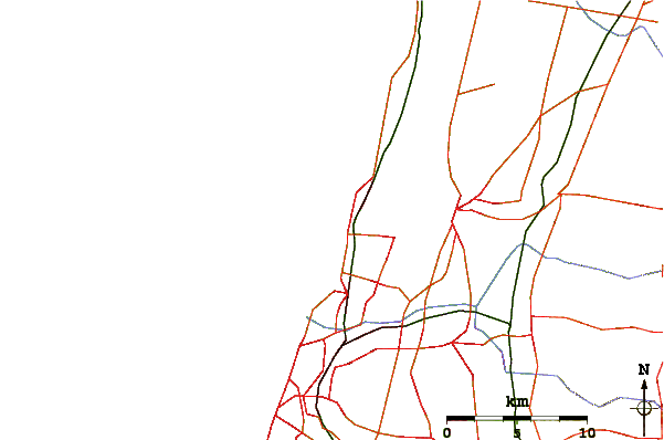 Roads and rivers around Dabush